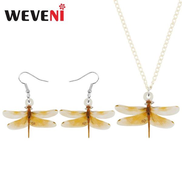 weveni acrylic yellow dragonfly jewelry sets lovely animal insect necklace earrings for women teen kids fashion gifts decoration, Silver
weveni acrylic yellow dragonfly jewelry sets lovely animal insect necklace earrings for women teen kids fashion gifts decoration, Silver