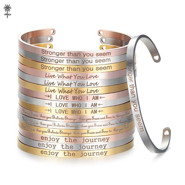 bangle wholesale 10pcs stainless steel engraved positive bar inspirational quote hand cuff mantra bracelet for women, Black
bangle wholesale 10pcs stainless steel engraved positive bar inspirational quote hand cuff mantra bracelet for women, Black