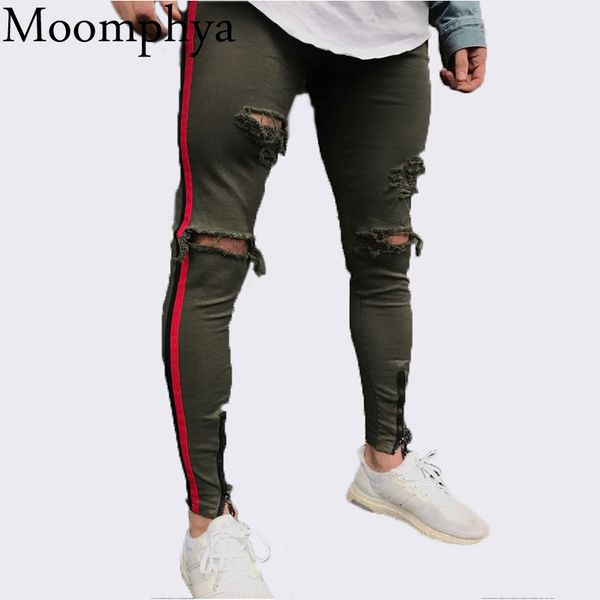 moomphya 2020 new arrived men side red stripe biker jeans denim ripped holes slim supper skinny hip hop jeans men, Blue
moomphya 2020 new arrived men side red stripe biker jeans denim ripped holes slim supper skinny hip hop jeans men, Blue