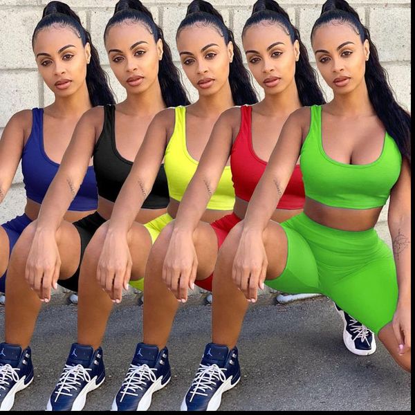 fitness women sportwear tracksuit casual neon tank v neck crop bikers short pants suit two piece set outfit jogging set, Gray
fitness women sportwear tracksuit casual neon tank v neck crop bikers short pants suit two piece set outfit jogging set, Gray