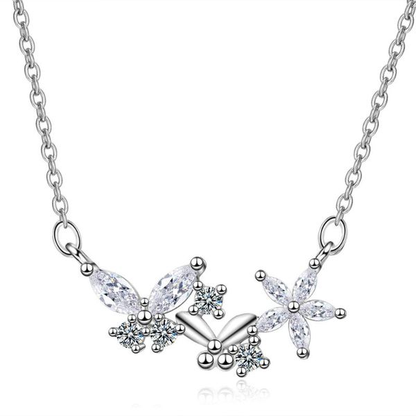 chains 925 sterling silver flower star zircon butterfly clavicle chain necklace for women
chains 925 sterling silver flower star zircon butterfly clavicle chain necklace for women