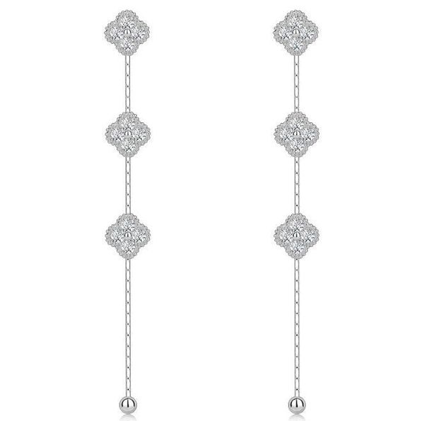 fashion elegant clover zirconia long charming bridal jewelry earrings brass material s925 silver post nickle free
fashion elegant clover zirconia long charming bridal jewelry earrings brass material s925 silver post nickle free