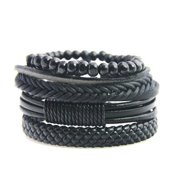 charm bracelets black leather bracelet men multilayer braid & bangles punk wrap for women casual jewelry, Golden;silver
charm bracelets black leather bracelet men multilayer braid & bangles punk wrap for women casual jewelry, Golden;silver