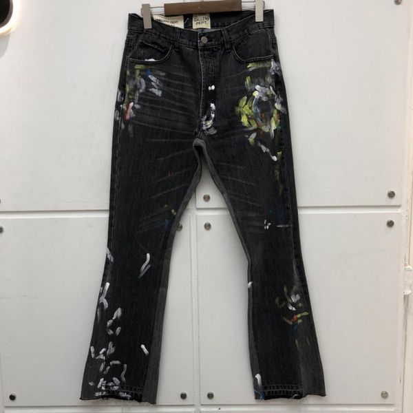 manual splash ink gallery dept stitching bootcut denim pants damage hole distressed gallery dept jeans men, Blue
manual splash ink gallery dept stitching bootcut denim pants damage hole distressed gallery dept jeans men, Blue