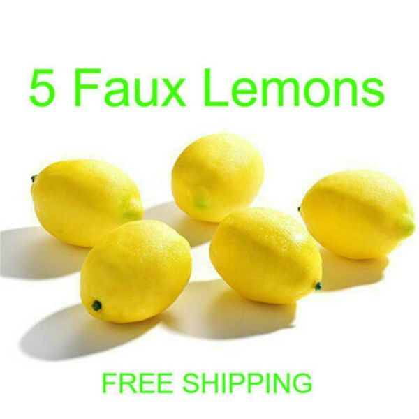 5x lemons decorative fruit, faux fake plastic, artificial lemons imitation home decor
5x lemons decorative fruit, faux fake plastic, artificial lemons imitation home decor