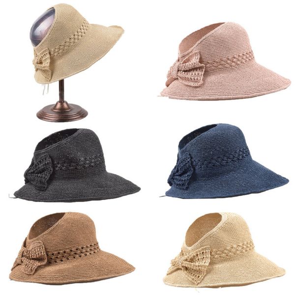floppy foldable women bow straw beach sun summer hat uv protection wide brim cap, Blue;gray
floppy foldable women bow straw beach sun summer hat uv protection wide brim cap, Blue;gray