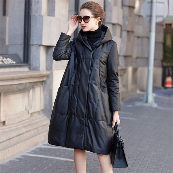 women 2020 winter fashion real sheepskin leather jacket female white duck down parka ladies loose warm outwear d102, Black
women 2020 winter fashion real sheepskin leather jacket female white duck down parka ladies loose warm outwear d102, Black