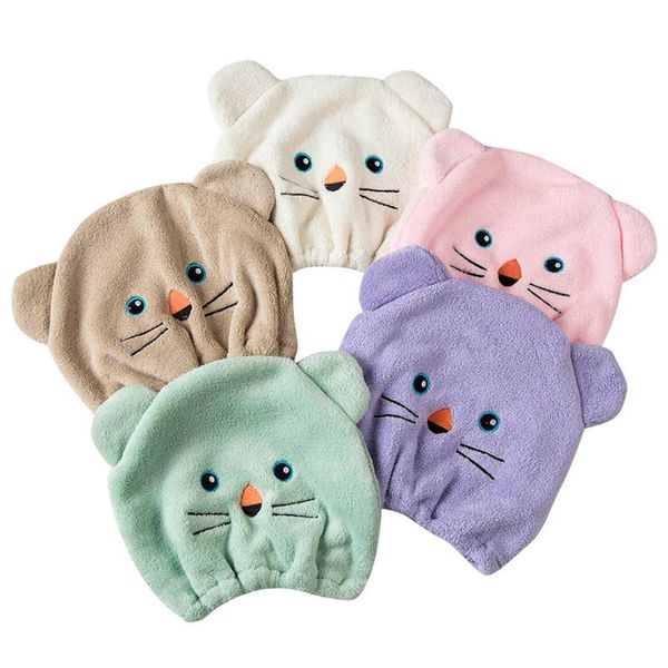 shower caps cartoon quick dry hair hat microfiber cap 1pc quickly wrapped towel bathing j22#40
shower caps cartoon quick dry hair hat microfiber cap 1pc quickly wrapped towel bathing j22#40