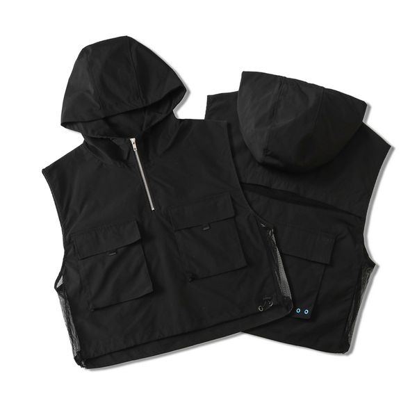 new autumn winter zipper hooded men women fashion casual styles black pocket polyster vest tank coat, Black;white
new autumn winter zipper hooded men women fashion casual styles black pocket polyster vest tank coat, Black;white