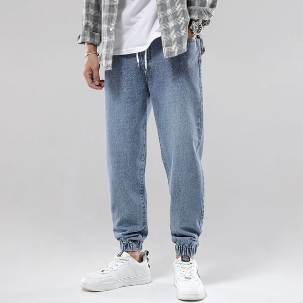 men harem pants thin gray relaxed tapered jean elastic drawstring waist and baggy legs joggers jeans multi pockets, Blue
men harem pants thin gray relaxed tapered jean elastic drawstring waist and baggy legs joggers jeans multi pockets, Blue