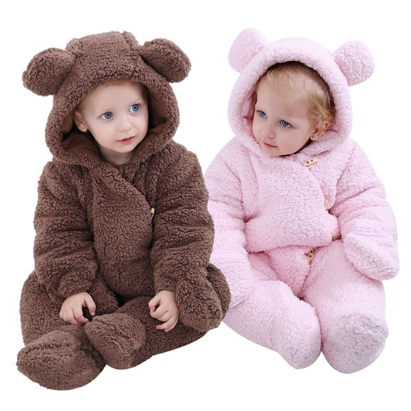 jumpsuits cute bear ear super thermal baby boys girls rompers hoodie toddler kids snow-wear fleece christmas born clothes, Blue 
jumpsuits cute bear ear super thermal baby boys girls rompers hoodie toddler kids snow-wear fleece christmas born clothes, Blue