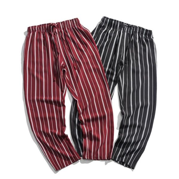 men's pants vintage striped wide leg men korean style loose straight trousers casual polyester track japanese streetwear baggy hiphop, Black
men's pants vintage striped wide leg men korean style loose straight trousers casual polyester track japanese streetwear baggy hiphop, Black
