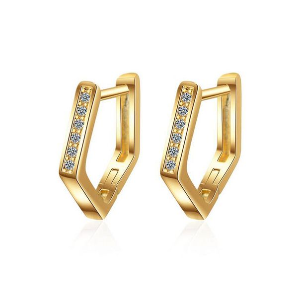 fashion women silver color clear zircon geometry hoop earring for girl female gold color simple loop huggie earring jewelry e362, Golden
fashion women silver color clear zircon geometry hoop earring for girl female gold color simple loop huggie earring jewelry e362, Golden