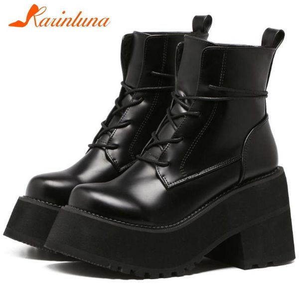 karin new fashion female 2020 autumn boots round toe platform chunky high heels cross tied women boots ankle women shoes, Black
karin new fashion female 2020 autumn boots round toe platform chunky high heels cross tied women boots ankle women shoes, Black