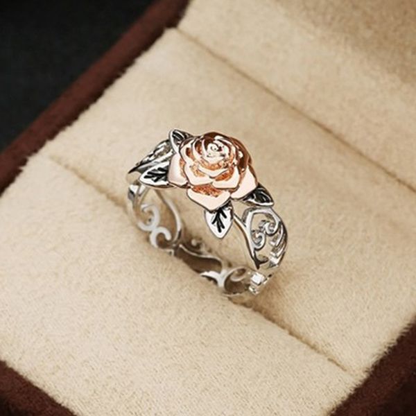 wedding rings rose gold flower ring vintage style birthday gift engagement date size 6-10, Slivery;golden
wedding rings rose gold flower ring vintage style birthday gift engagement date size 6-10, Slivery;golden