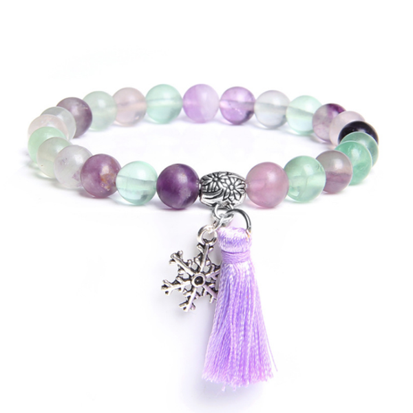 fyjs unique silver plated snowflake connect fluorite stone round beads elastic bracelet with tassels agates jewelry, Golden;silver
fyjs unique silver plated snowflake connect fluorite stone round beads elastic bracelet with tassels agates jewelry, Golden;silver