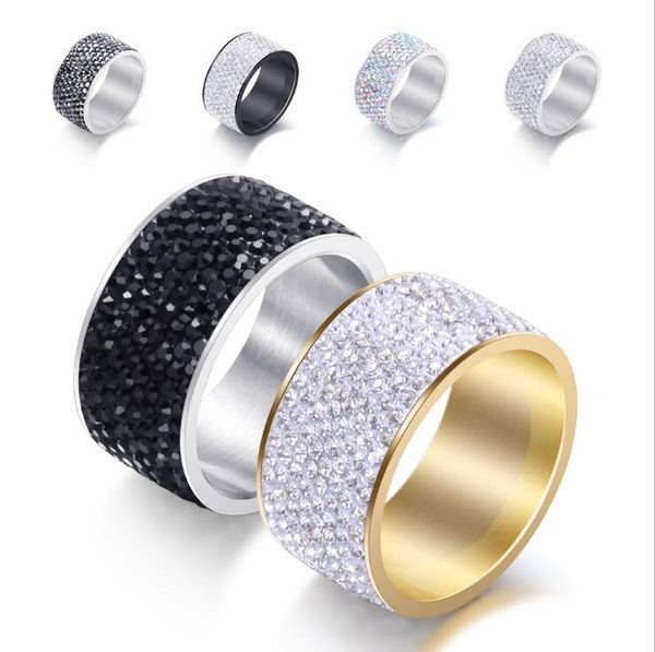 316l stainless steel ring full of crystals european american stylish ring with 8 rows of crystals, Silver
316l stainless steel ring full of crystals european american stylish ring with 8 rows of crystals, Silver