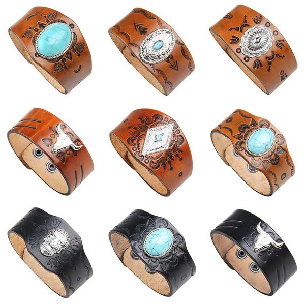 charm bracelets fashion wide man leather bracelet trendy alloy metal bangles geometric jewelry, Golden;silver
charm bracelets fashion wide man leather bracelet trendy alloy metal bangles geometric jewelry, Golden;silver