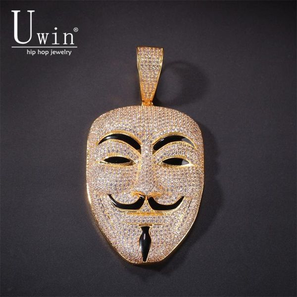 uwin mask of v for vendetta pendant hiphop bling copper material necklace chain fashion hiphop jewelry, Silver
uwin mask of v for vendetta pendant hiphop bling copper material necklace chain fashion hiphop jewelry, Silver