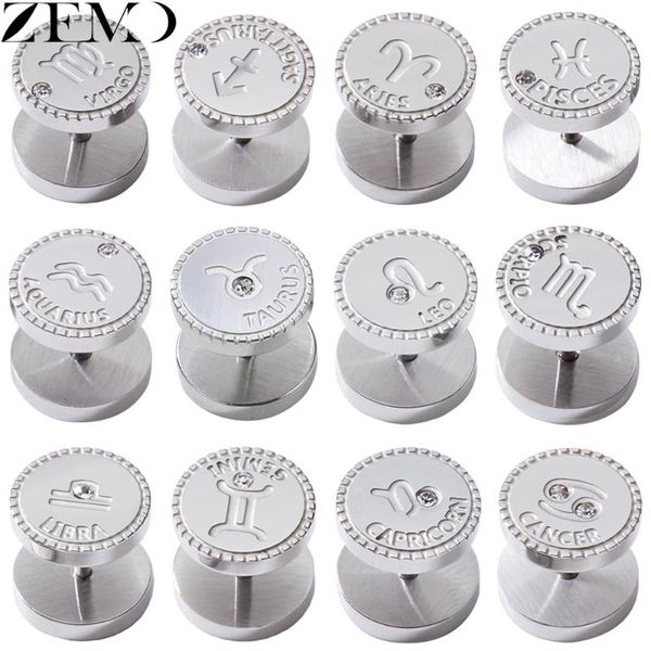 stud zemo women's double solid 12 constellation studs earrings 316l stainless steel ear fake plugs men's punk rock roll jewelry, Golden;silver
stud zemo women's double solid 12 constellation studs earrings 316l stainless steel ear fake plugs men's punk rock roll jewelry, Golden;silver