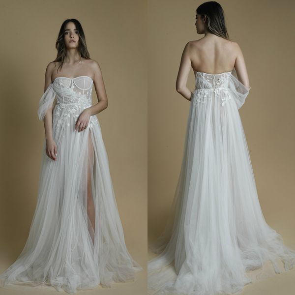 liz martinez high side split wedding dress boho chic lace appliqued sweetheart beach style wedding gowns a line robes de mariée, White
liz martinez high side split wedding dress boho chic lace appliqued sweetheart beach style wedding gowns a line robes de mariée, White