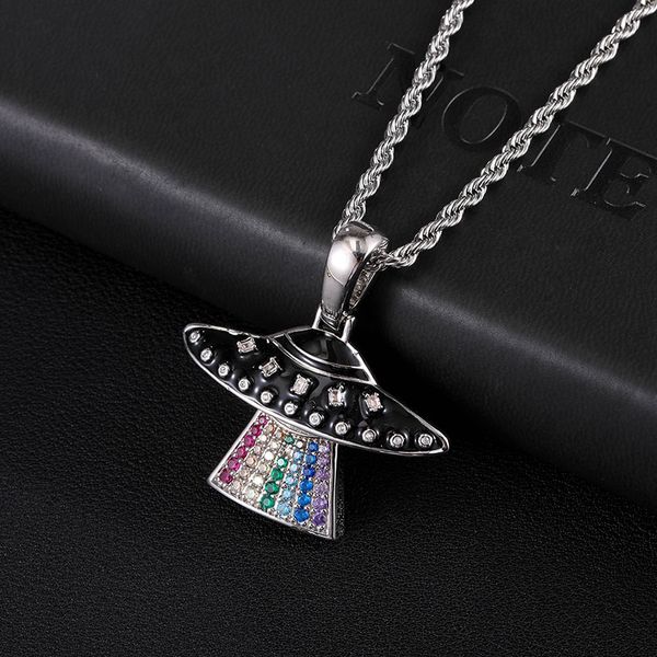 d&z micro paved colorful cubic zirconia alien pendant necklace for men's hip hop iced out jewelry bijoux, Silver
d&z micro paved colorful cubic zirconia alien pendant necklace for men's hip hop iced out jewelry bijoux, Silver