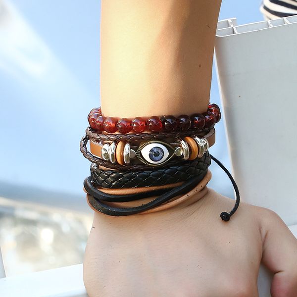 2020 designer original retro assembly bracelet bohemian cowhide slant oblique eye men's leather jewelry factory direct sales, Golden;silver
2020 designer original retro assembly bracelet bohemian cowhide slant oblique eye men's leather jewelry factory direct sales, Golden;silver