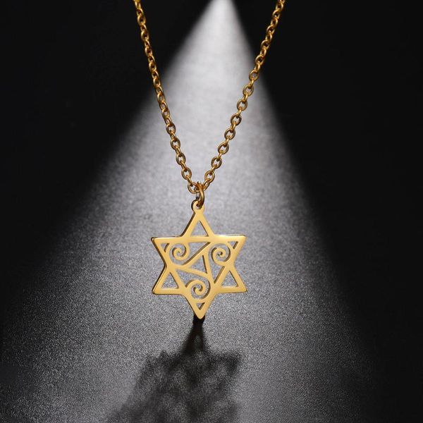 pendant necklaces unift star of david necklace for men women irish three-legged figure ancient amulet pentagram viking jewelry party gift, Silver
pendant necklaces unift star of david necklace for men women irish three-legged figure ancient amulet pentagram viking jewelry party gift, Silver