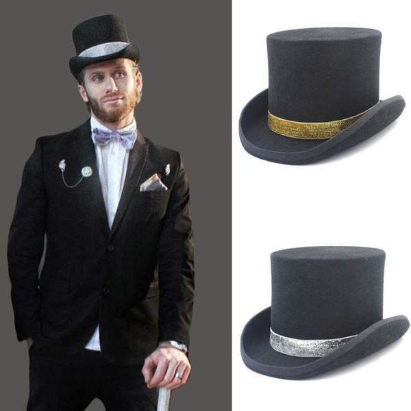 wide brim hats 4 size wool women men fedora magician steampunk hat sam beaver dad with bling sequin ribbon 40, Blue;gray
wide brim hats 4 size wool women men fedora magician steampunk hat sam beaver dad with bling sequin ribbon 40, Blue;gray