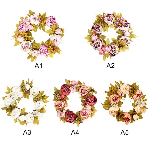 artificial green leaves decoration peony wreath simulation silk garland fake flower home wedding door wall hanging decoration
artificial green leaves decoration peony wreath simulation silk garland fake flower home wedding door wall hanging decoration