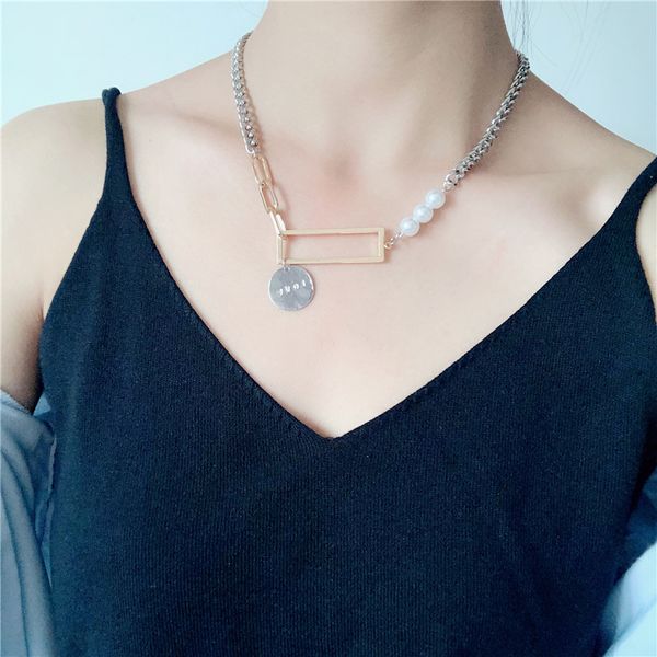 hip hop vintage imitation pearl choker pendant necklaces for women punk gold silver color circle love geometric necklace jewelry, Golden;silver
hip hop vintage imitation pearl choker pendant necklaces for women punk gold silver color circle love geometric necklace jewelry, Golden;silver