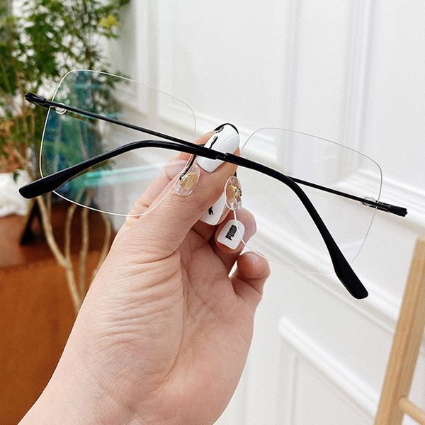 sunglasses anti blue rays eyeglasses rimless metal square clear lens light filter computer glasses uv protection, White;black
sunglasses anti blue rays eyeglasses rimless metal square clear lens light filter computer glasses uv protection, White;black