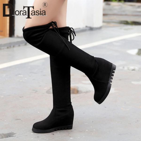 doratasia big size 34-43 female height increasing over the knee boots concise thigh high boots women high heels shoes woman, Black
doratasia big size 34-43 female height increasing over the knee boots concise thigh high boots women high heels shoes woman, Black