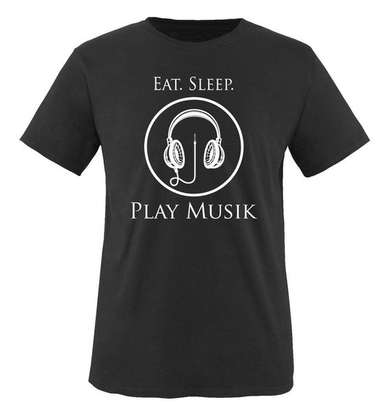 2019 summer cool tee shirt comedy shirts | eat. sleep. play musik | herren t-shirt funny t-shirt