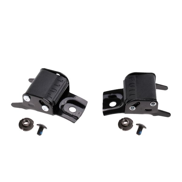 2pcs Black Metal Roller Skates Strap Buckle Replacement With Screws And Nuts