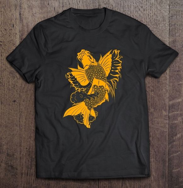 yellow koi fish japanese carp - t-shirts