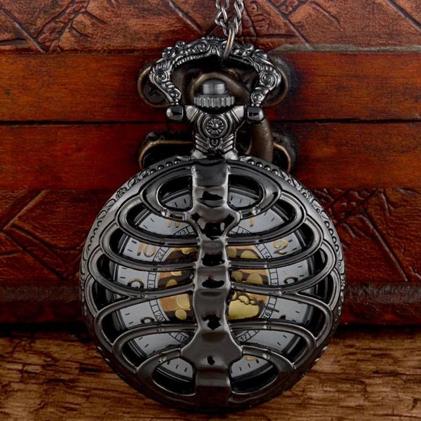 pocket watches fashion black steampunk spine ribs hollow quartz watch chains vintage men women skull pendant necklace clock gift, Slivery;golden
pocket watches fashion black steampunk spine ribs hollow quartz watch chains vintage men women skull pendant necklace clock gift, Slivery;golden
