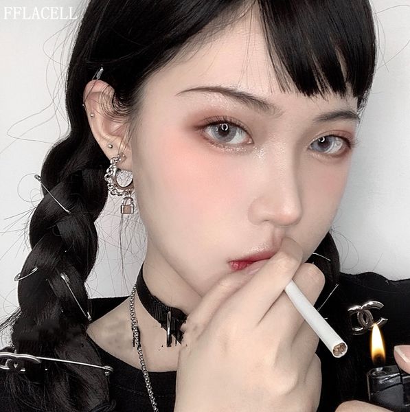 fflacell 2020 dark punk style chain asymmetrical lock c-shaped earrings party accessories for cool girls, Golden;silver
fflacell 2020 dark punk style chain asymmetrical lock c-shaped earrings party accessories for cool girls, Golden;silver