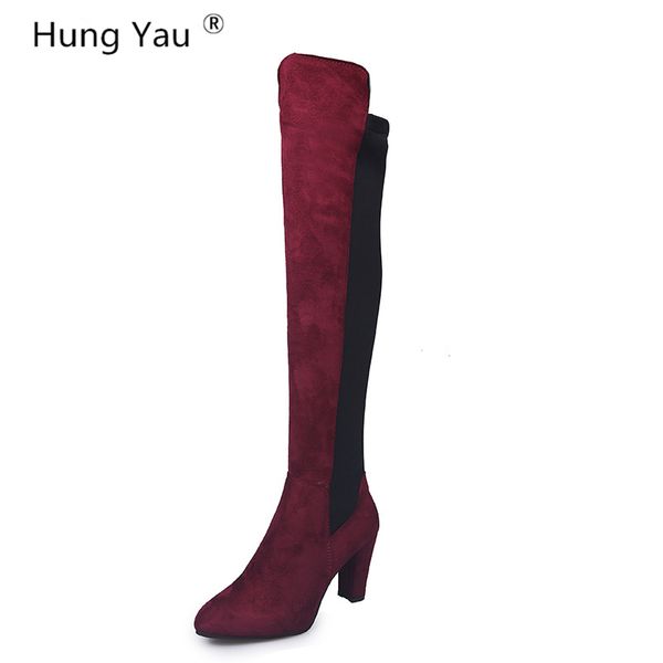 boots hung yau over-the-knee party trendy style thigh high heels women's shoes woman long splicing faux suede size 35-43, Black
boots hung yau over-the-knee party trendy style thigh high heels women's shoes woman long splicing faux suede size 35-43, Black