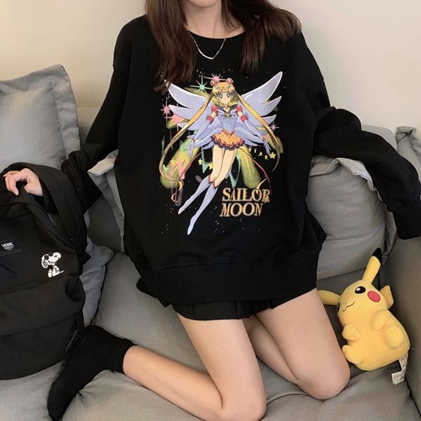 2020 new beautiful girl cartoon black printed thickened women's fashionable korean style loose trendy ins sweater sweater lazy winter k
2020 new beautiful girl cartoon black printed thickened women's fashionable korean style loose trendy ins sweater sweater lazy winter k