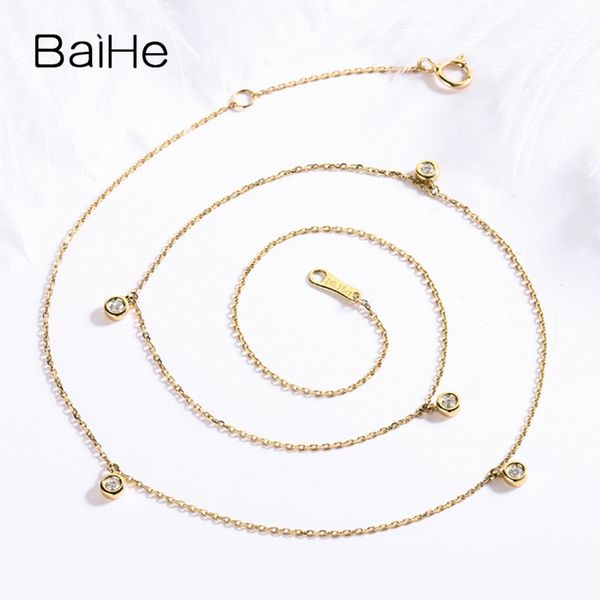 baihe solid 18k yellow gold certified h/si 0.15ct round cut natural diamonds women fine diamond jewelry trendy wedding necklaces, Silver
baihe solid 18k yellow gold certified h/si 0.15ct round cut natural diamonds women fine diamond jewelry trendy wedding necklaces, Silver