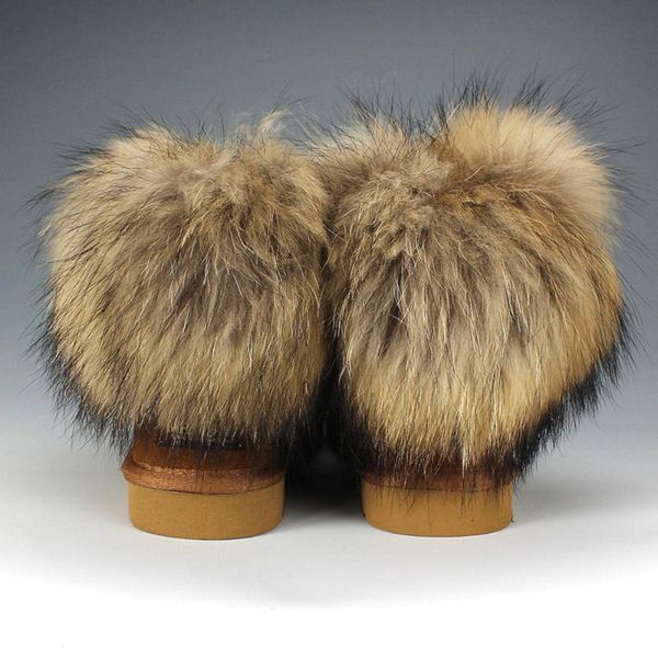 snow boots leather woman flat heel boots fashion warm women's shoes real raccoon fur trimmed women winter, Black
snow boots leather woman flat heel boots fashion warm women's shoes real raccoon fur trimmed women winter, Black