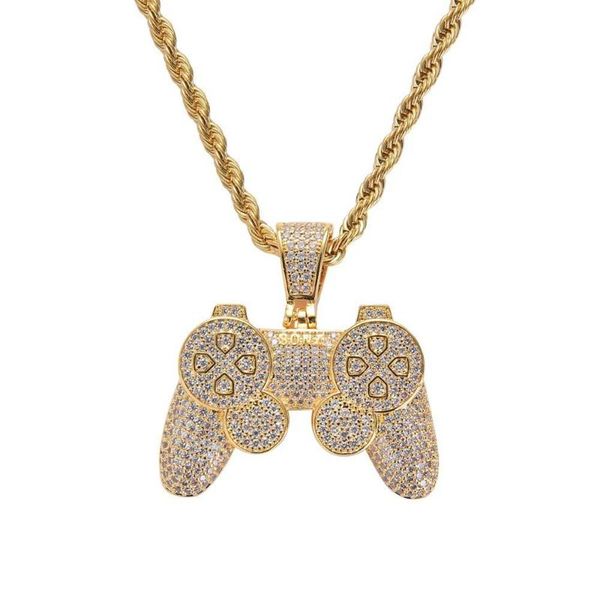 pendant necklaces 2021 cz iced gamepad necklace bling hip hop punk party jewelry gift for dropdripping with box, Silver
pendant necklaces 2021 cz iced gamepad necklace bling hip hop punk party jewelry gift for dropdripping with box, Silver