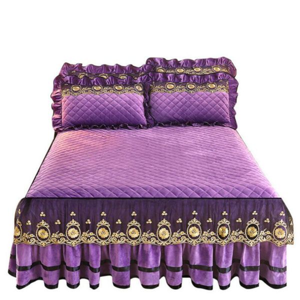 new high-grade bed skirt bedding sets pillowcases velvet thick warm lace bed sheets royal blue mattress cover king size 3pcs/set
new high-grade bed skirt bedding sets pillowcases velvet thick warm lace bed sheets royal blue mattress cover king size 3pcs/set