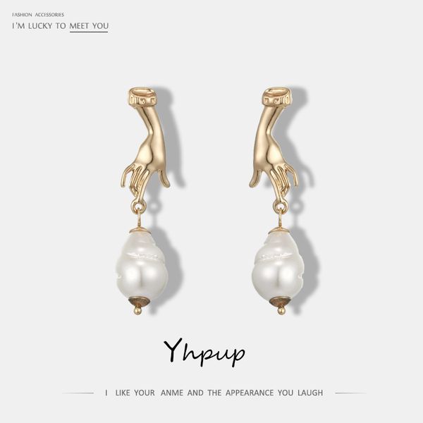 yhpup new golden wealth palm finger dangle thread imitation pearl charm trendy earrings brincos bijoux trendy boucle d'oreille, Silver
yhpup new golden wealth palm finger dangle thread imitation pearl charm trendy earrings brincos bijoux trendy boucle d'oreille, Silver