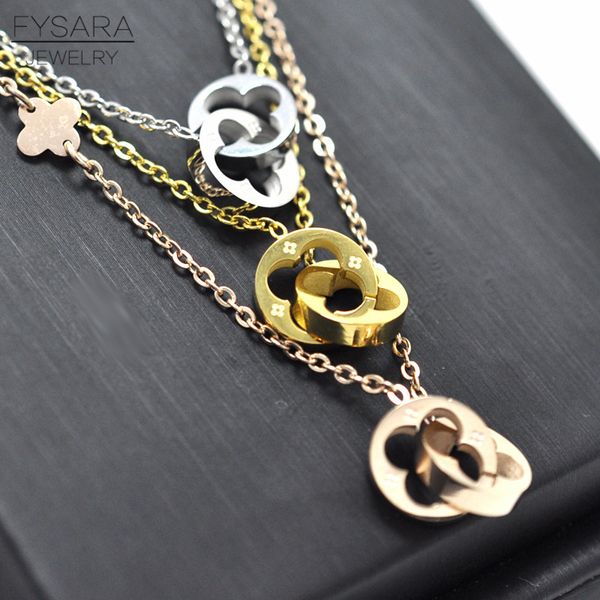 fysara classic brand love two circle double buckle necklace hollow flower pendant necklace female stainless steel gold clavicle, Silver
fysara classic brand love two circle double buckle necklace hollow flower pendant necklace female stainless steel gold clavicle, Silver