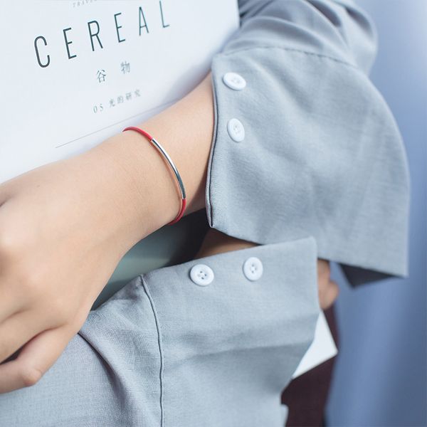 modian simple silver elbow red rope couple bracelet for women 925 sterling silver chain bracelet ethnic style fine jewelry gift, Golden;silver
modian simple silver elbow red rope couple bracelet for women 925 sterling silver chain bracelet ethnic style fine jewelry gift, Golden;silver