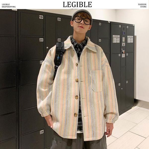 men's wool & blends legible striped coat mens winter overcoat turndown collar jackets coats male casual korean button windbreaker men, Black
men's wool & blends legible striped coat mens winter overcoat turndown collar jackets coats male casual korean button windbreaker men, Black