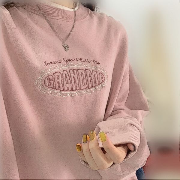 ghost horse girl korean style pink double collar embroidered casual loose letter flower ancient sweater sweatergirl sweater xyvgp, Black
ghost horse girl korean style pink double collar embroidered casual loose letter flower ancient sweater sweatergirl sweater xyvgp, Black