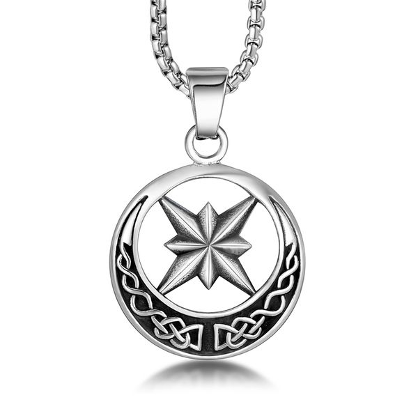 hemiston semicircle star with europe pattern retro fashion titanium steel cross pendant men pendant necklace punk jewelry, Silver
hemiston semicircle star with europe pattern retro fashion titanium steel cross pendant men pendant necklace punk jewelry, Silver